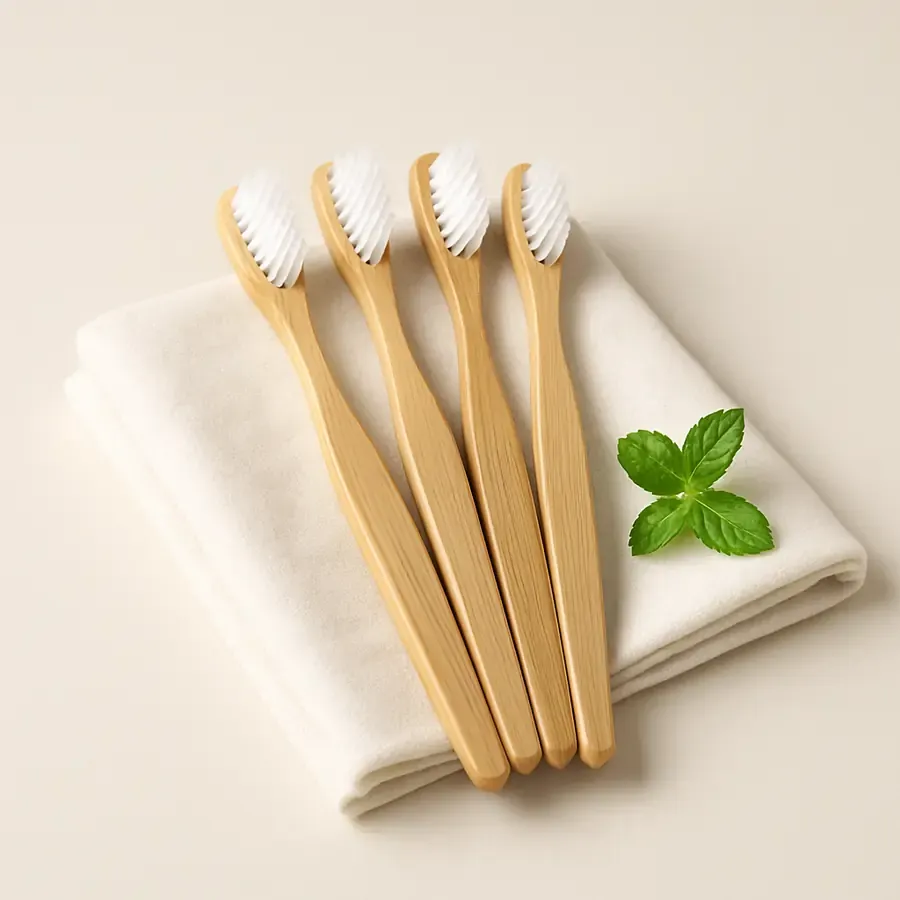 Bamboo Toothbrush Set