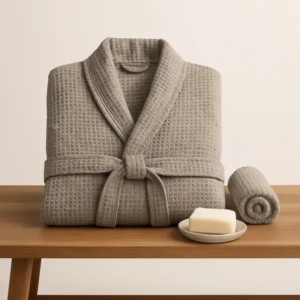 Waffle Cotton Bath Robe