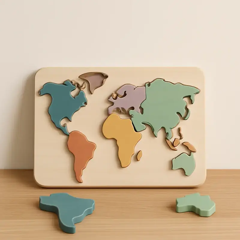 Wooden World Map Puzzle